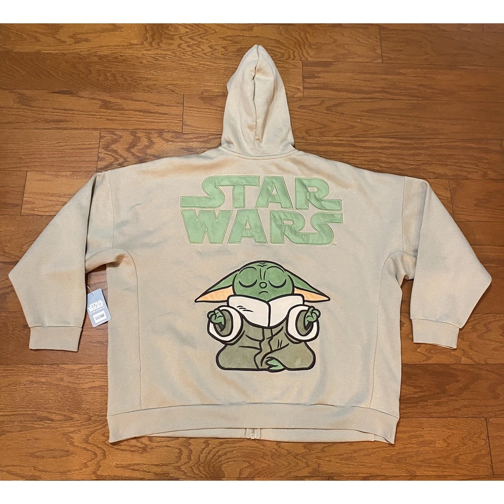 Star Wars Baby Yoda Grogu Zip-Up Hoodie XXL 2XL New NWT 2026 Disney Lucasfilm